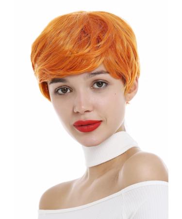 WIG ME UP 0824-T2735/TF2201 | Short Pixie Wig with Side Parting | Slightly Wavy Orange Wig for Women - International Shipping Available - Buy Online on SooperMarket.com