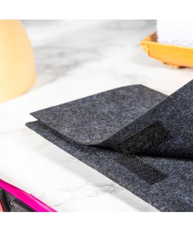Glamza Hair Straightener Mat & Pouch - Made from Heat Resistant Safety Felt - Ideal for Home & Travel (Dark Grey) - Buy Online on SooperMarket.com