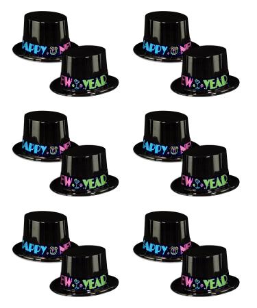 Beistle Includes S88904-25Az12 Neon Party Toppers 12 Piece Plastic Multicolor