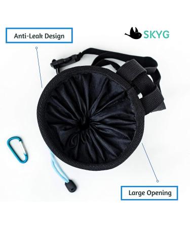 SKYG Chalk Bag for Rock Climbing with Refillable Chalk Ball - 2.3 oz - Belt, Carabiner Clip, Brush Loop, 2 Zippered Pockets - Ideal for Climbing, Bouldering, Gymnastics, Cross Fit - Buy Online on SooperMarket.com