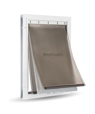 PetSafe Most Energy Efficient Pet Door Extreme Weather Aluminum Cat and Dog Door - 3 Flap Insulation - Easy DIY Installation - for Small, Medium, and Large Pets Aluminum Frame Large