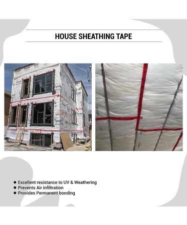 Tuck Tape Construction Sheathing Tape  Epoxy Resin Tape  2.4 in x 180 ft (Red) - Buy Online on SooperMarket.com