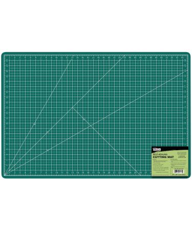US Art Supply 24" x 36" GREEN/BLACK Professional Self Healing 5-Ply Double Sided Durable Non-Slip Cutting Mat Great for Scrapbooking, Quilting, Sewing and all Arts & Crafts Projects