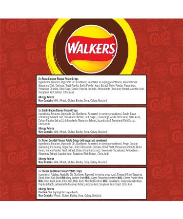 Walkers Meaty Variety Multipack Crisps Box 20x25 g 500 g (Pack of 1) - Buy Online on SooperMarket.com