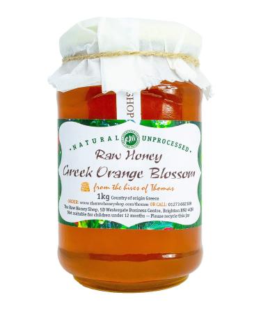 Thomas' Raw Greek Orange Blossom Honey |Pure Unpasteurised |Single Origin |The Raw Honey Shop |(1kg) Orange Blossom 1kg