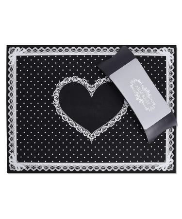 Noverlife Nail Art Hand Pillow & Manicure Table Mat, Silicone Desk Pad, Washable Foldable Nail Polish Hand Holder Arm Wrist Rest Cushion for Nail Trainer Nail Care Nail Salon Tools - Black
