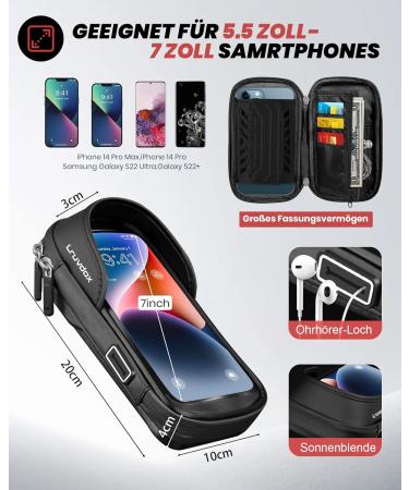 Waterproof Bike & Motorcycle Mobile Phone Holder | Handlebar Bag for 5.5-7 Inch Smartphones - E-Bike & Bicycle Accessories - Buy Online on SooperMarket.com