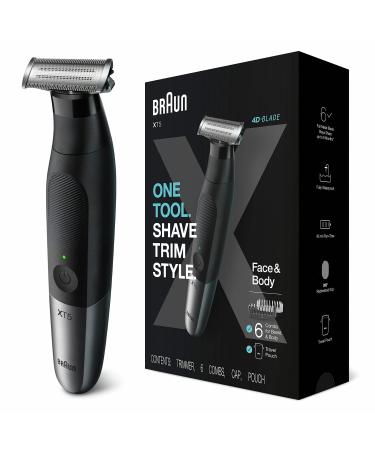 Braun Series XT5 – Beard Trimmer, Shaver, Electric Razor for Men, Manscaping Kit, Durable Blade, Travel Pouch, XT5200