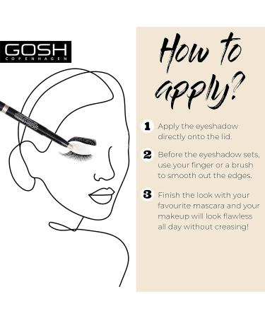 Gosh Mineral Waterproof Eye Shadow Pen - Creamy Long-Lasting Color in 001 Pearly White - Easy Application & Perfume-Free - Buy Online on SooperMarket.com