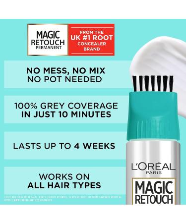 L'Or al Paris Magic Retouch Permanent Root Concealer Touching Up Grey Hair Dye Darket Brown 3 MAGIC RETOUCH PERMANENT 3 DARKEST BROWN 95 g (Pack of 1) - Buy Online on SooperMarket.com