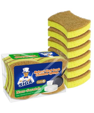Mr.Siga sponge kitchen made of cellulose ko kitchen sponge Scheuer sponges pot cleaner sisalwamm scratch -free dishes 12 pieces