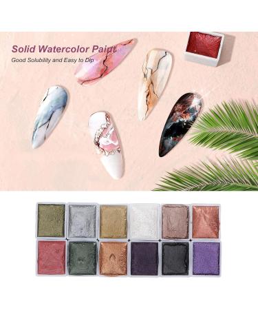 Nail Watercolor Paint ANGGREK Solid Pearl Glitter Nail Art Painting Pigment Manicure Watercolor Nail Art Painting Polish Home Nail Salon Pearlescent Glitter - Buy Online on SooperMarket.com