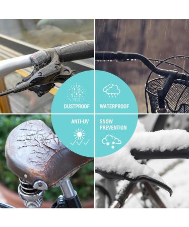 Waterproof Bicycle Cover - Durable 190T Protection Against Snow Dust & Rain - Bicycle Garage Cover with Castle Holes - 200x70x110cm with Carry Bag - Buy Online on SooperMarket.com