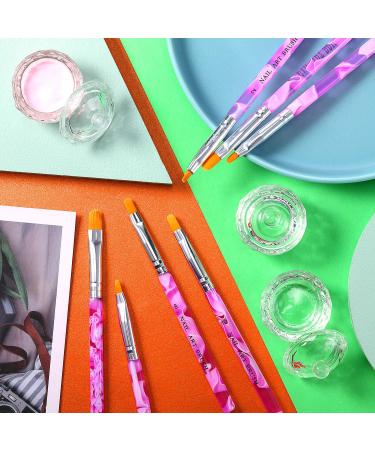 10 Piece Nail Design Manicure Care Tools + 3 Piece Clear Dappen Dish Cup + 7 Piece Acrylic Nail Brush Set for DIY Nail Art - Perfect for Christmas & Halloween Gifts - Buy Online on SooperMarket.com