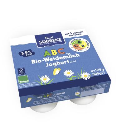 S bbeke ABC organic pasture milk yoghurt mild multipack (6 x 500 gr) 500 g (pack of 6)