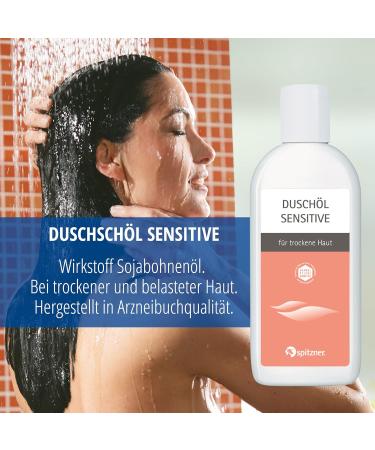 Spitzner Shower Oil Sensitive 200ml - Dermatologically Tested Dry Skin Care | Medicinal Quality Intensive Moisture - Buy Online on SooperMarket.com