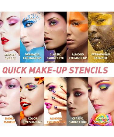 Variety of Shapes Quick Make-Up Stencils: Eyeliner Molds & Template for Easy Eyeshadow Application - Buy Online on SooperMarket.com