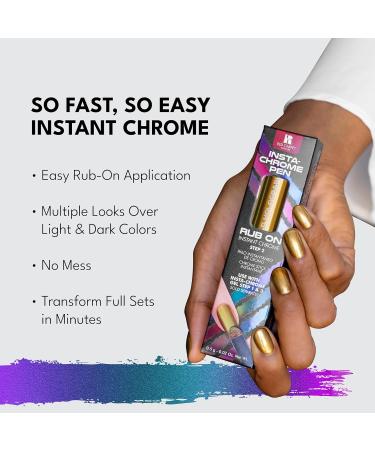 Red Carpet Manicure Insta-Chrome Pen for Mirror Nails | Easy Rub-On Application | Multiple Looks Over Light & Dark Colors | Gold Holographic | 0.02 Oz. - Buy Online on SooperMarket.com