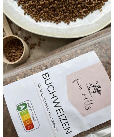 Fine Mills Buckwheat - Gently Roasted 100% GMO-Free Vegan 5x1000g | Premium International Shipping - Buy Online on SooperMarket.com