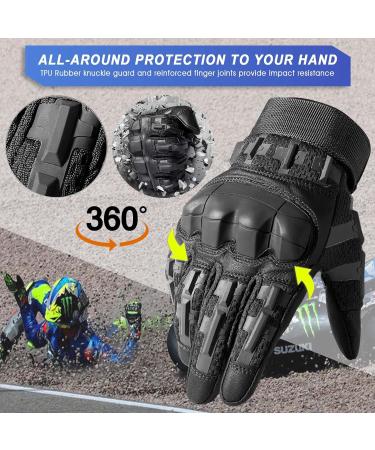 TBusingoto Tactical Gloves for Men - Touchscreen Motorcycle & Outdoor Gloves for Airsoft Paintball Hunting Climbing - Black - Buy Online on SooperMarket.com