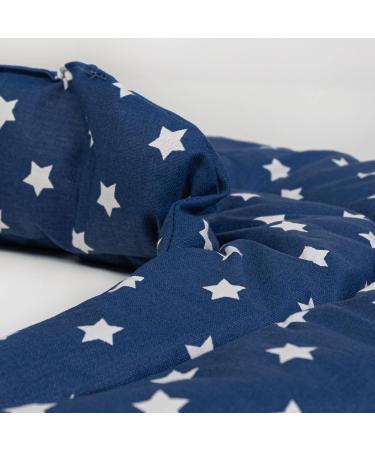 Cozy Neck Pillow with Stand-Up Collar - Stars Blue Linseed Heat Pad for Ultimate Comfort - Buy Online on SooperMarket.com