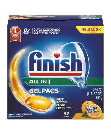Reckitt Benckiser Dish Detergent Finish Orange 1.3oz 32/BX Orange