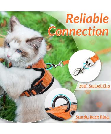 Rabbitgoo Cat Dishes & Adjustable Breakage-Proof Cat Harness Set - Orange M (1 Pack) for International Shipping - Buy Online on SooperMarket.com