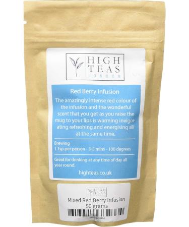 High Teas London Mixed Red Berry Infusion Loose Leaf Tea 50 g - Buy Online on SooperMarket.com