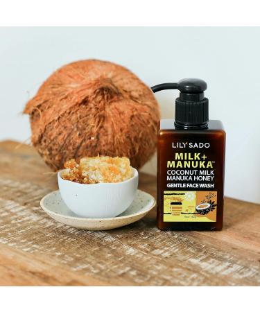 LILY SADO Milk+Manuka Coconut Milk & Honey Gel Cleanser | Gentle Facial Wash - Hydrating Balancing & Pore-Reducing - 5oz Natural & Cruelty-Free - Buy Online on SooperMarket.com