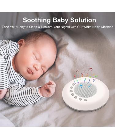 White Noise Machine for Baby & Adults - 28 Soothing Sounds, 30 Volume Levels, Memory Function, Rechargeable - Perfect for Home, Office, Nursery & Travel - Buy Online on SooperMarket.com