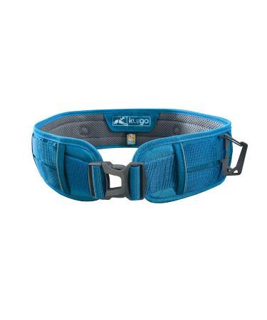 Kurgo RSG Dog Belt Hands-Free Leash for Sports Hands-Free Running and Hiking Adjustable from 71 to 114 cm Blue Waist Single