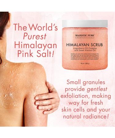Exfoliating Himalayan Salt Body Scrub with Lingonberry | 10 oz Deep Cleansing Moisturizer for Women & Men - Buy Online on SooperMarket.com