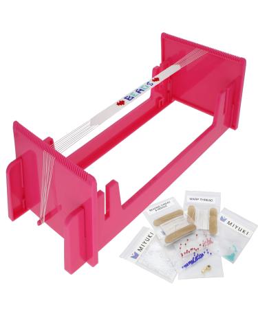 The Beadsmith LoomEEZ Japanese Bead Loom Kit  Includes Adjustable Loom, Miyuki Glass Beads, Thread & Needle, Warp Thread, Findings and Instructions  Make Bracelets, Necklaces, Belts, and More