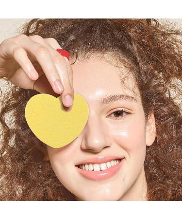 TROONZ Compressed Facial Sponges - Heart Shape Compressed Sponges for Facial Cleansing Face Scrub Sponge for Facial Cleansing Exfoliate Masque Makeup Removal Purple - Buy Online on SooperMarket.com