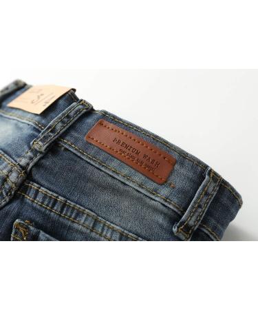 KIDSCOOL SPACE Baby Girl Boy Slim Jeans | Elastic Band | Ripped Denim Pants | 4-5 Years | Dark Blue - Buy Online on SooperMarket.com