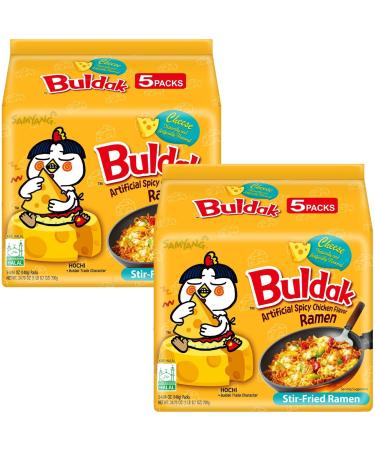 Samyang Hot Chicken Flavour Buldak Noodles Cheese 140g (Pack of 10)