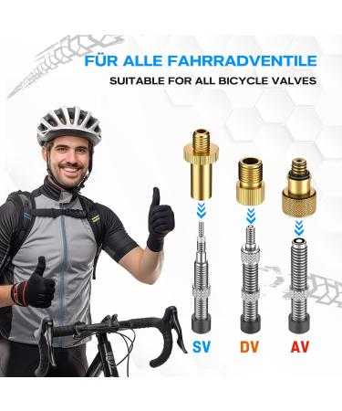 WATSABRO Bicycle Valve Adapter Set - French Valve Car Valve & Air Pump Adapter for Easy Inflation - Buy Online on SooperMarket.com