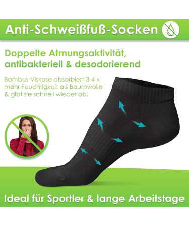 Paixx Premium Bamboo Sneaker Socks 8 Pack | Breathable Antibacterial Ankle Socks for Men & Women | Sizes 39-42 & 43-46 | Lint-Free Anti-Smell Black Socks - Buy Online on SooperMarket.com