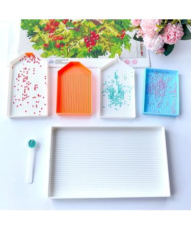 5 Pcs Extra Large Diamond Painting Tray Organizer - DIY Gem Art Craft Accessories - 5 Trays, 1 Spoon Included - Buy Online on SooperMarket.com