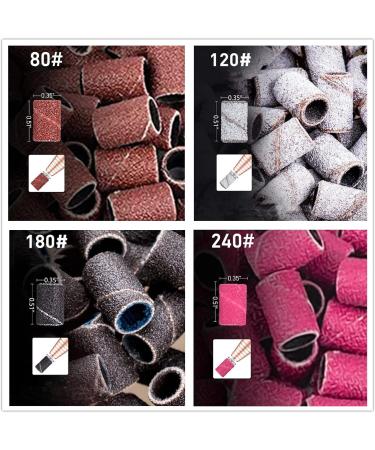 Luckaide Grinding Sleeve Nail Cutter 100 Pieces Grit 80/120/240 Grinding Caps for Manicure & Pedicure Best Quality Nail Miller Attachments for International Shipping - Buy Online on SooperMarket.com