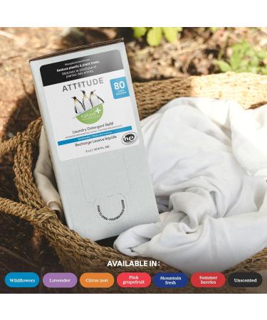 ATTITUDE Liquid Laundry Detergent EWG Verified Laundry Soap HE Compatible Vegan and Plant Based Products Cruelty-Free Wildflowers Bulk Refill 80 Loads 2 Litres - Buy Online on SooperMarket.com