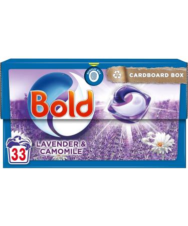 Bold All-in-1 PODS Washing Liquid Laundry Detergent Capsules 33 Washes Lavender & Camomile For Brilliant Clean With Built-In Fabric Softener Lavender 33 count (Pack of 1) - Buy Online on SooperMarket.com