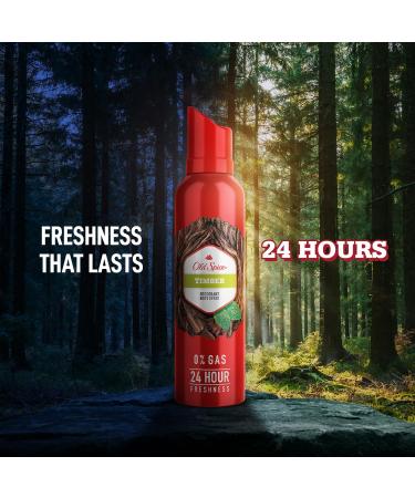 Buy Old Spice Timber 0% Gas Deodorant Body Spray for Men (115 gm / 140 ml) - International Shipping Available - Quality Body Spray from India - Buy Online on SooperMarket.com