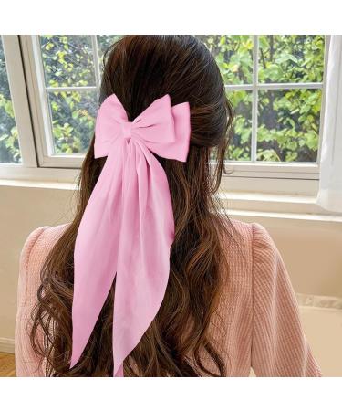 Shop Wllhyf Pink Hair Clips - 90s Satin Loop Hairpins for Women & Girls | Perfect for Parties & Everyday Style - Buy Online on SooperMarket.com