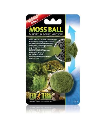 Exo Terra Moss Ball, Water Clarity and Odor Control for Aqua-Terrariums, PT2478 , White