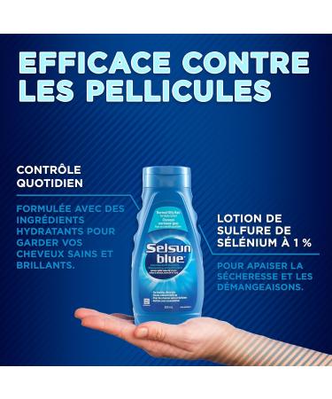Selsun Blue Normal-Oily Hair Anti-Dandruff Shampoo 300mL Helps Control Dandruff Itching and Flaking 1% Selenium Sulfide Formula - Buy Online on SooperMarket.com