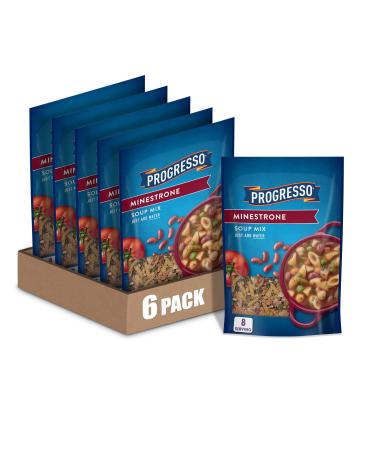 Progresso, Minestrone Soup Mix, 7.5 oz pouches (Pack of 6)