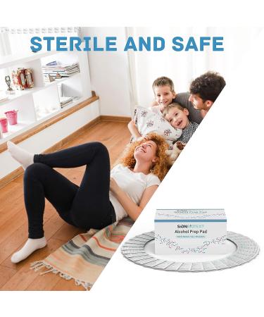 100 Sterile Alcohol Prep Pads | Antiseptic, Latex-Free, Individually Wrapped | Thick 2-Ply Swabs for Excellent Cleansing Action - Buy Online on SooperMarket.com