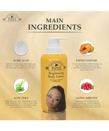 OMIC Organic Papaya Body Lotion 400ml - Nourishing and Moisturizing with Kojic Acid - Skin Care Solution - Buy Online on SooperMarket.com