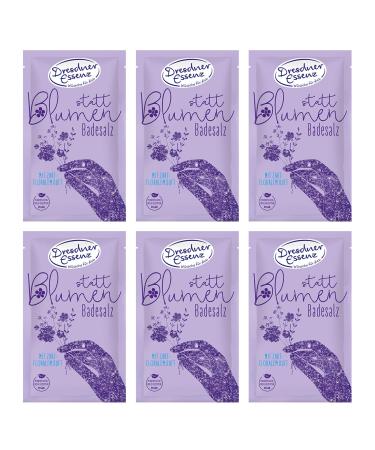 Pack of 6 Dresdner Essence Bath Care Instead of Flowers 6 x 60 g Bath Additive Vegan